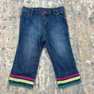 Gymboree Winter 2013 Denim Jeans sz 12-18 months Color Happy Line